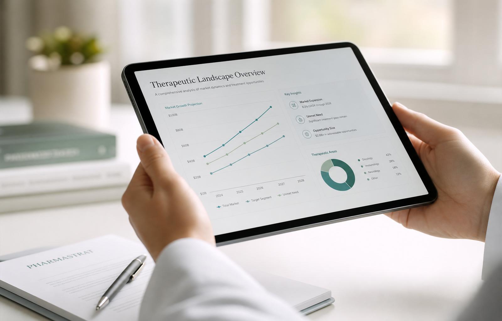Data visualisation on a tablet screen